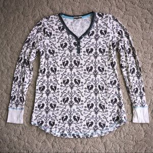PJ Salvage Lounge Thermal Top M Fox Birds
